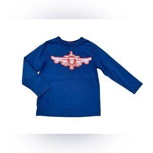 Hanna Andersson Size 100, 4, Airplane Applique Long Sleeve Tee